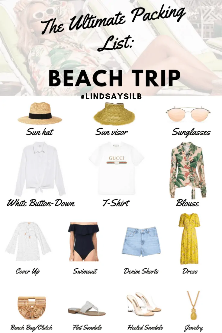 beach vacation packing list