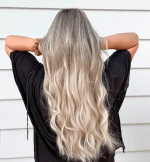 blond hair extensions