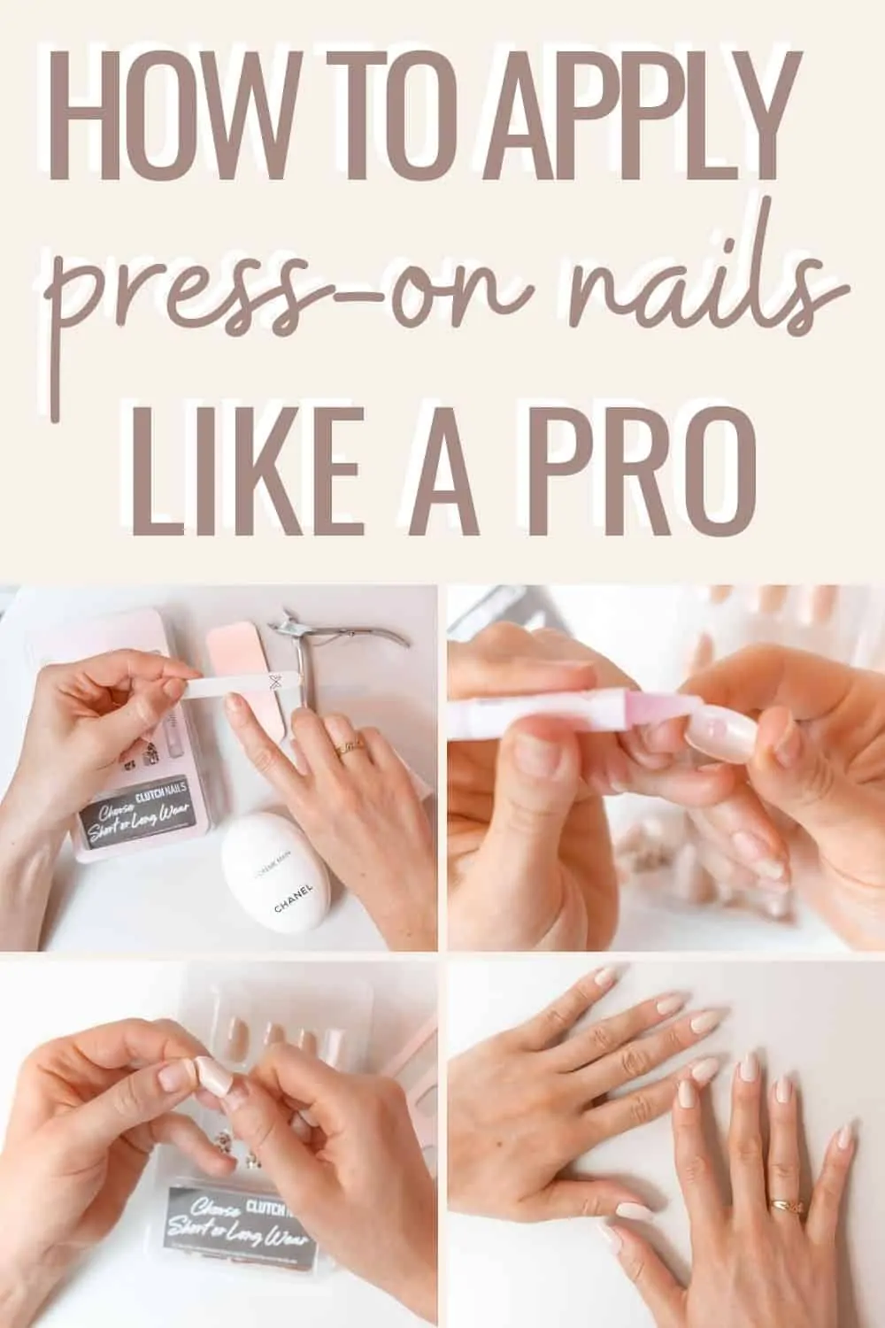 Reusable Blush and Pearl | Premium Press on Nails Gel | Fake Nails | C –  LeStar Co.