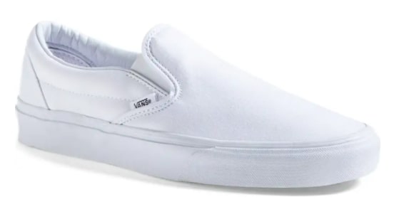 Vans White Slip On Sneakers for Men