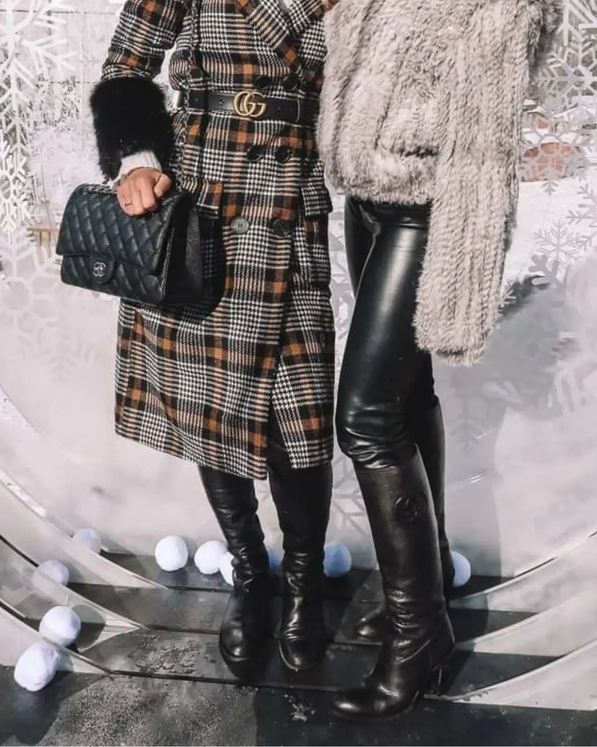 Leather leggings with boots shop